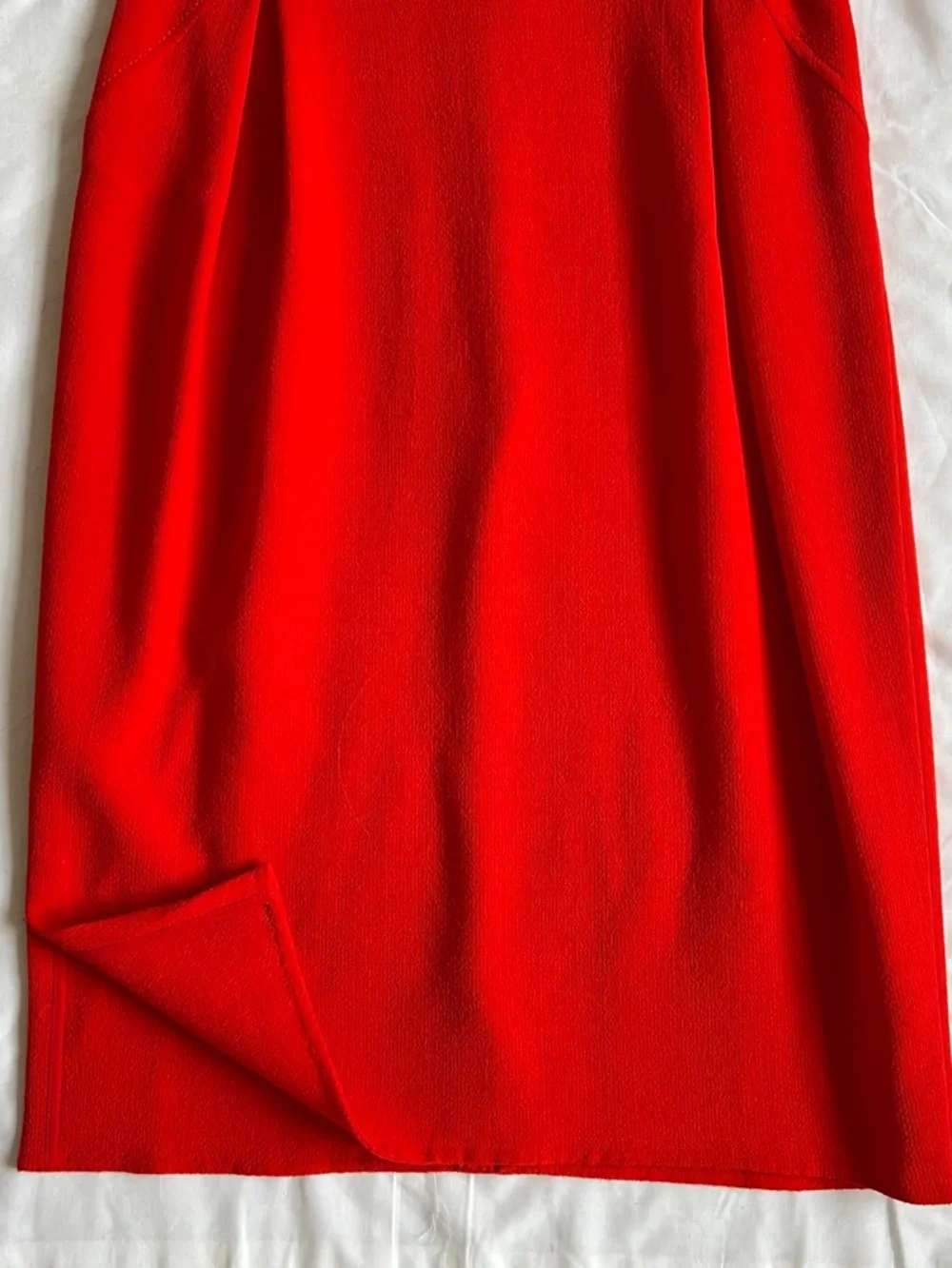Oscar de la Renta Red Wool Sheath Dress IT 42 / US 8 - Picture 6 of 8